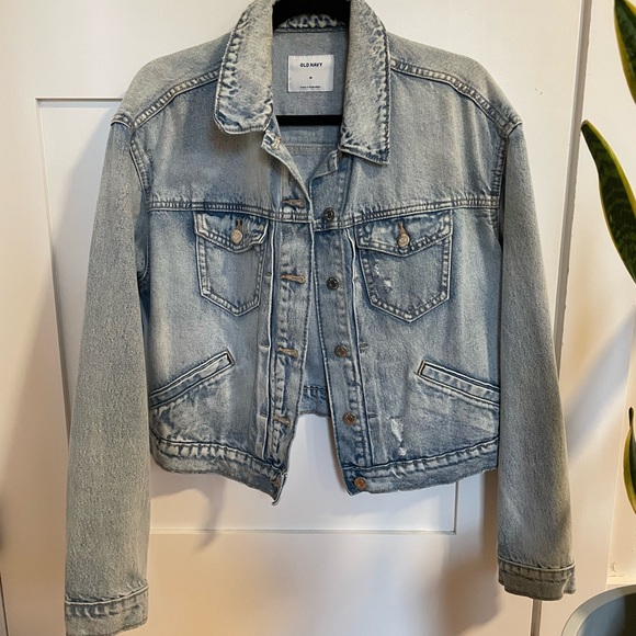 Old Navy cropped Jean jacket - Picture 3 of 5